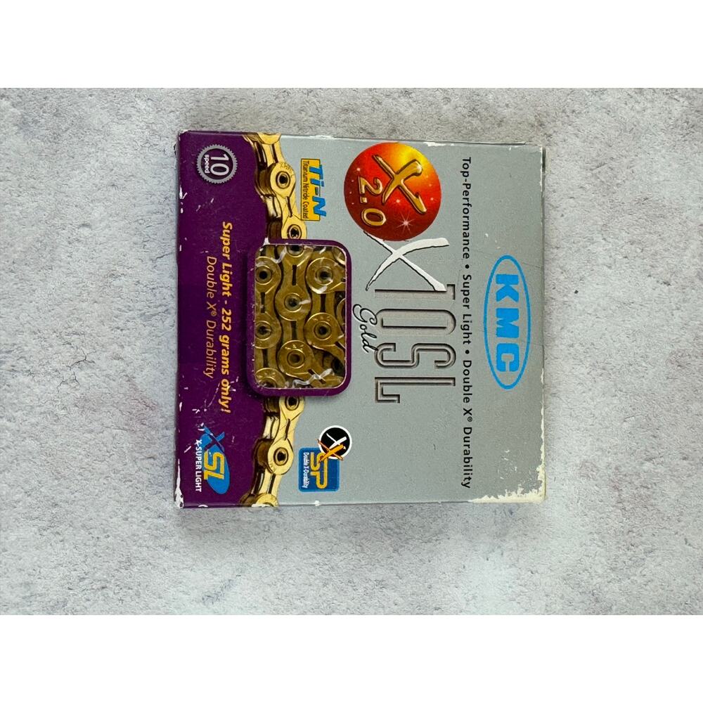 KMC X10SL Chain - 10-Speed 116 Links Gold